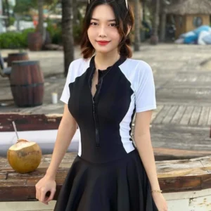 Đồ bơi nữ kín đáo liền thân chân váy